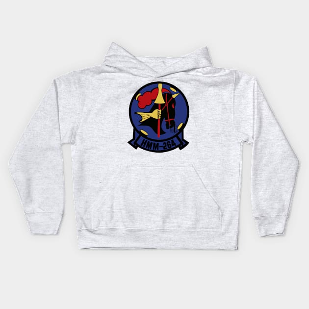 HMM-264: The Black Knights (Post Vietnam Era) Kids Hoodie by davidford83